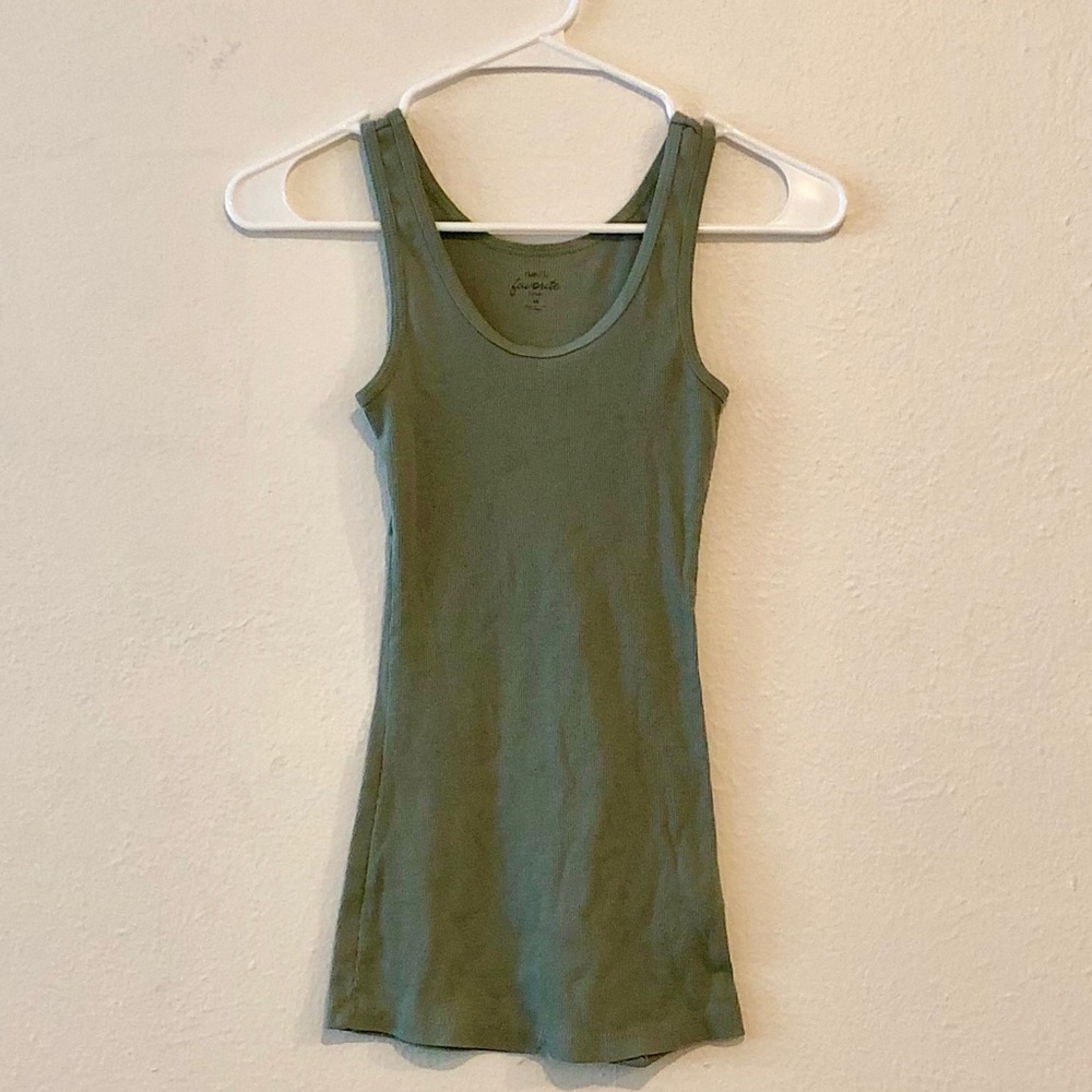 Army green tank top